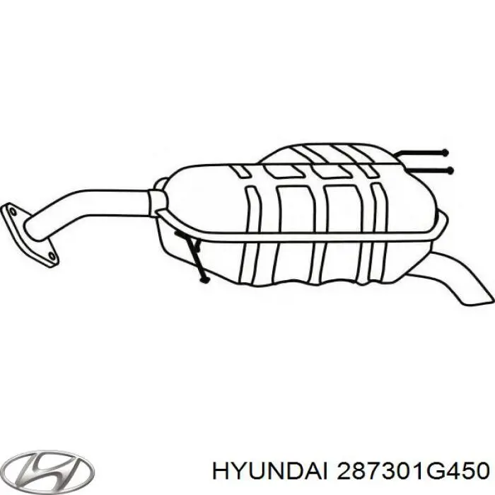 Silenciador trasero Hyundai/Kia 287301G450 precio, desde 87,20 EUR