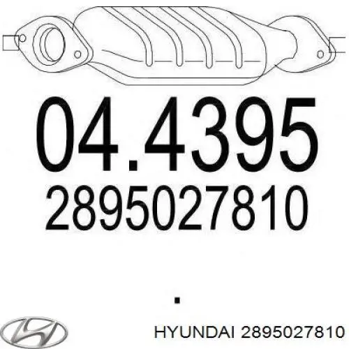 Comprar 2895027810 Hyundai/Kia Catalizador