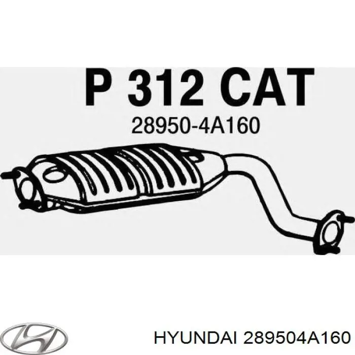 289504A160 Hyundai/Kia catalizador