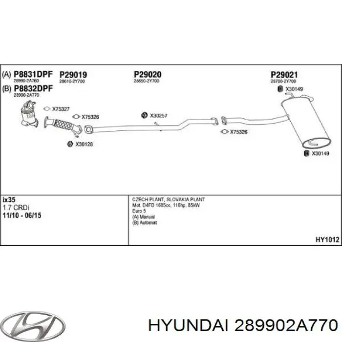 S289902A760 Hyundai/Kia DPF