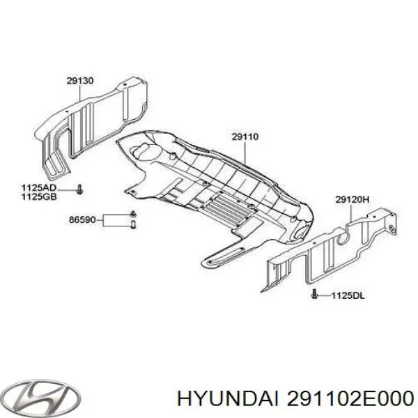 Protector antiempotramiento del motor delantera para Hyundai Tucson (JM)