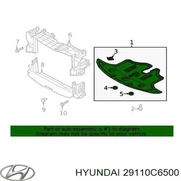 Protección motor / empotramiento para KIA Sorento III UM