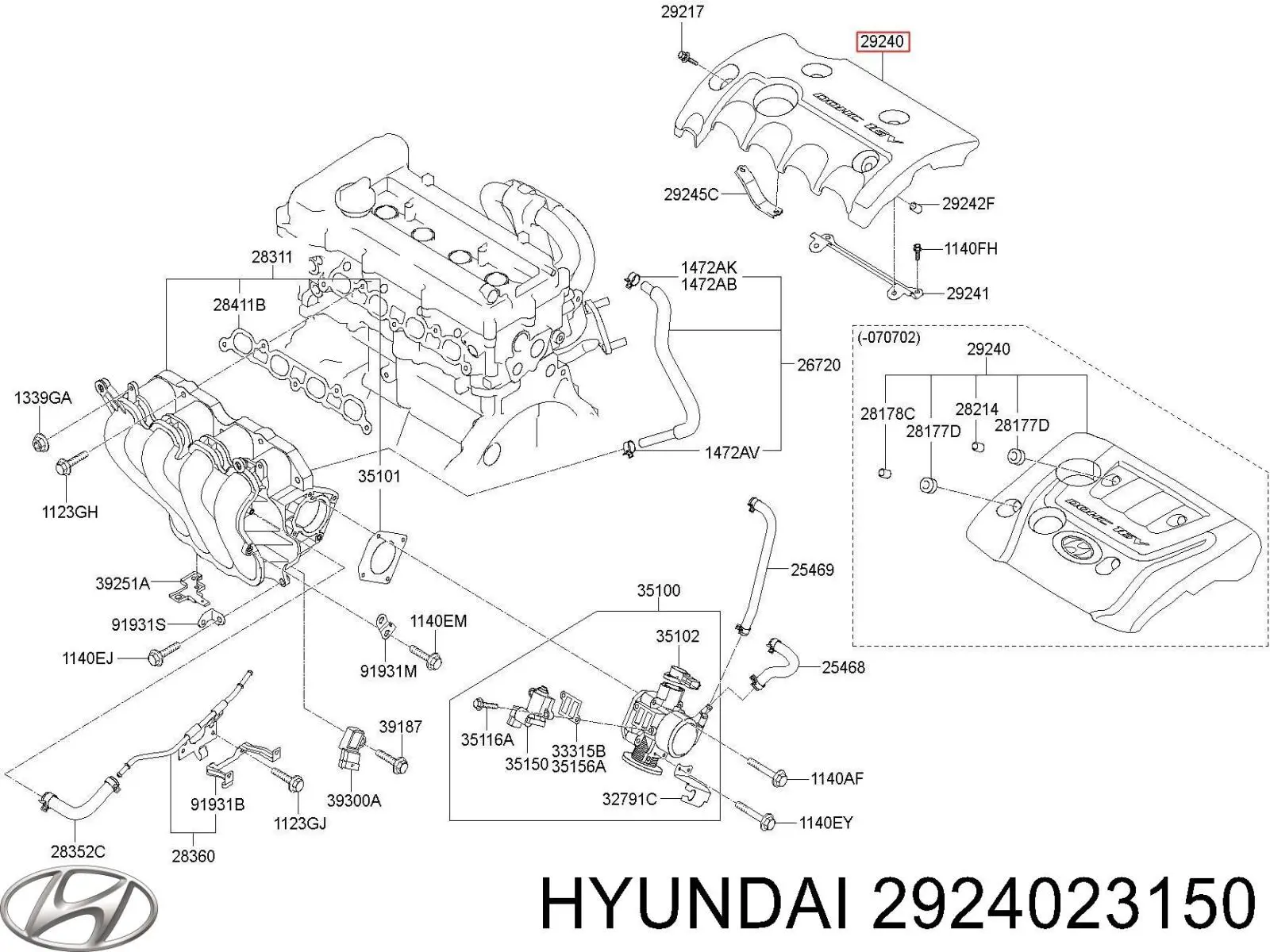 Comprar Tapa motor Hyundai Tucson I JM