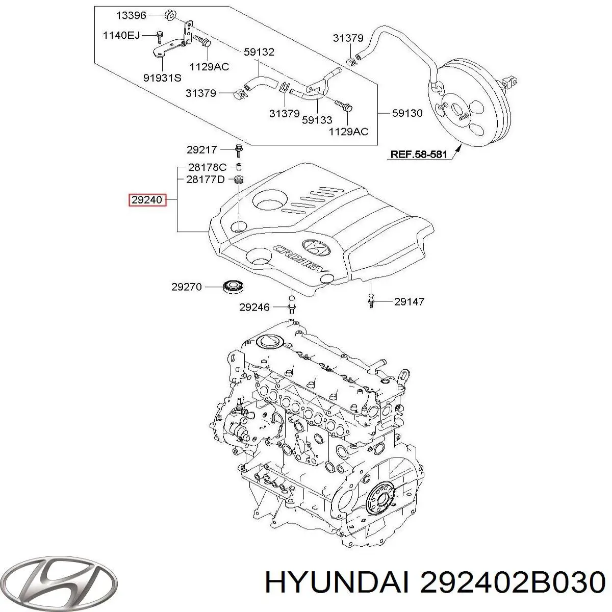  Tapa motor KIA Ceed 