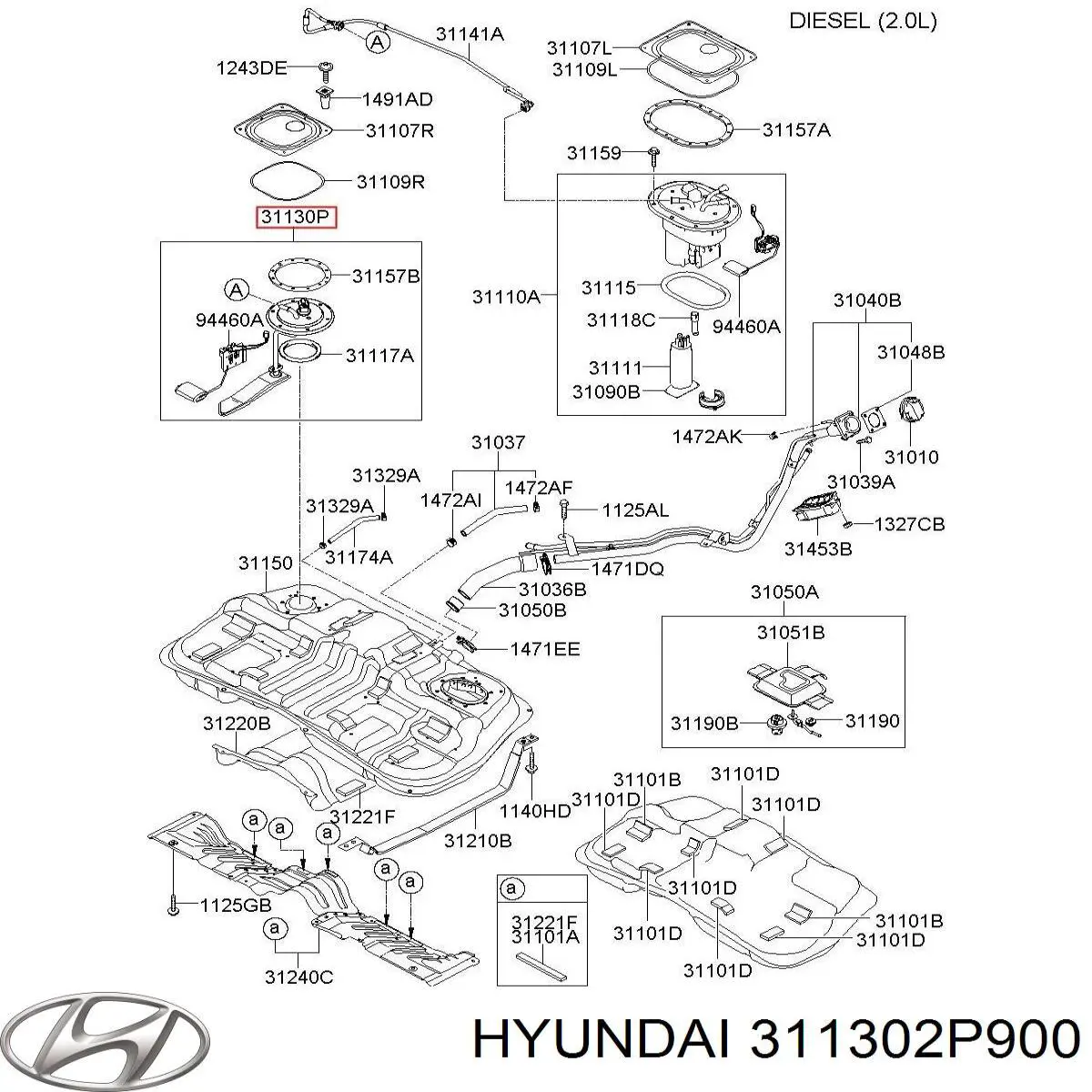Indicador de nivel de combustible Hyundai/Kia 311302P900 precio, desde 144,04 EUR