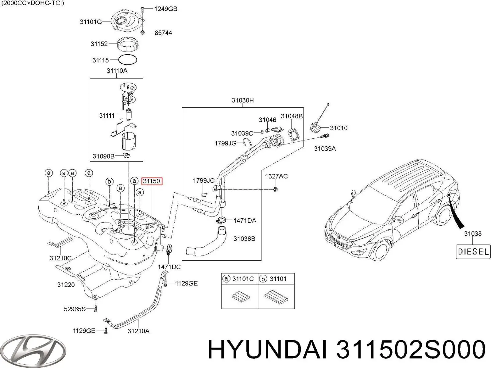 Comprar Depósito de gasolina Hyundai Tucson II TM