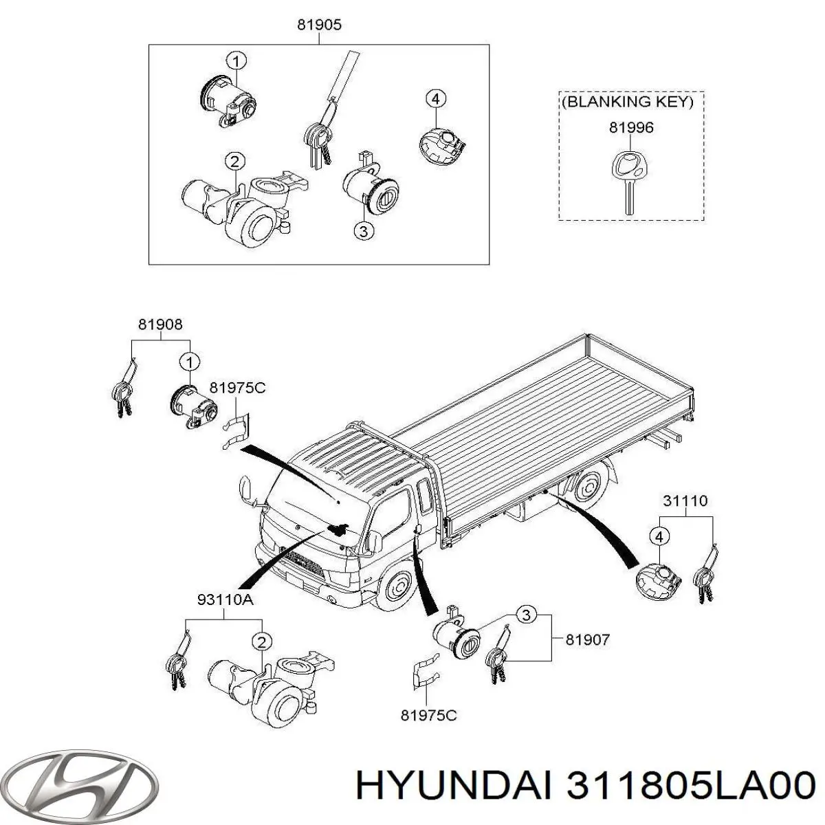 Tapa (tapón) del depósito de combustible Hyundai HD LIGHT 