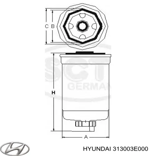 Filtro de combustible 313003E000 Hyundai/Kia