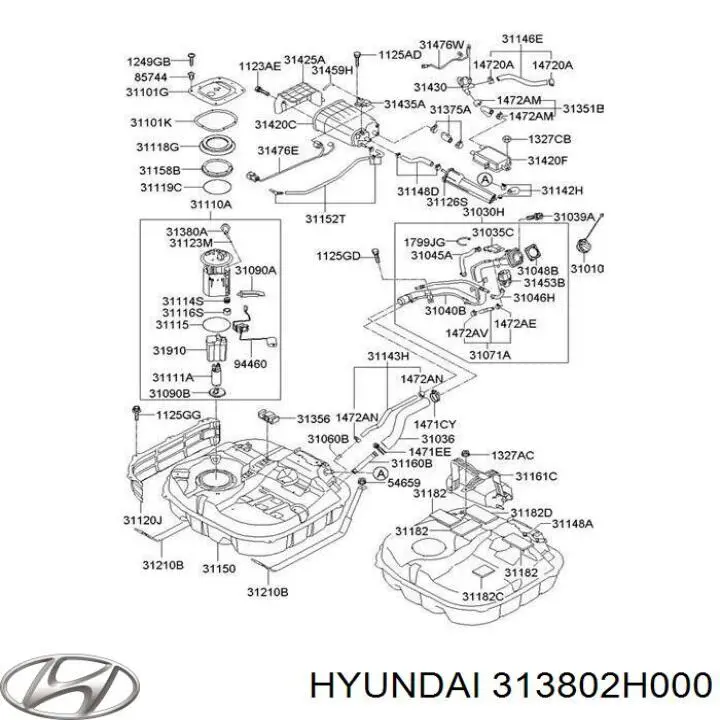 Regulador de presión de combustible Hyundai/Kia 313802H000 precio, desde 26,08 EUR