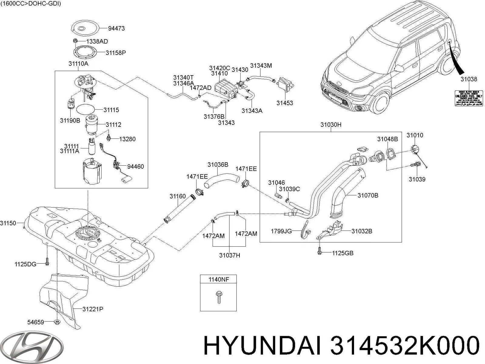 314532K000 Hyundai/Kia