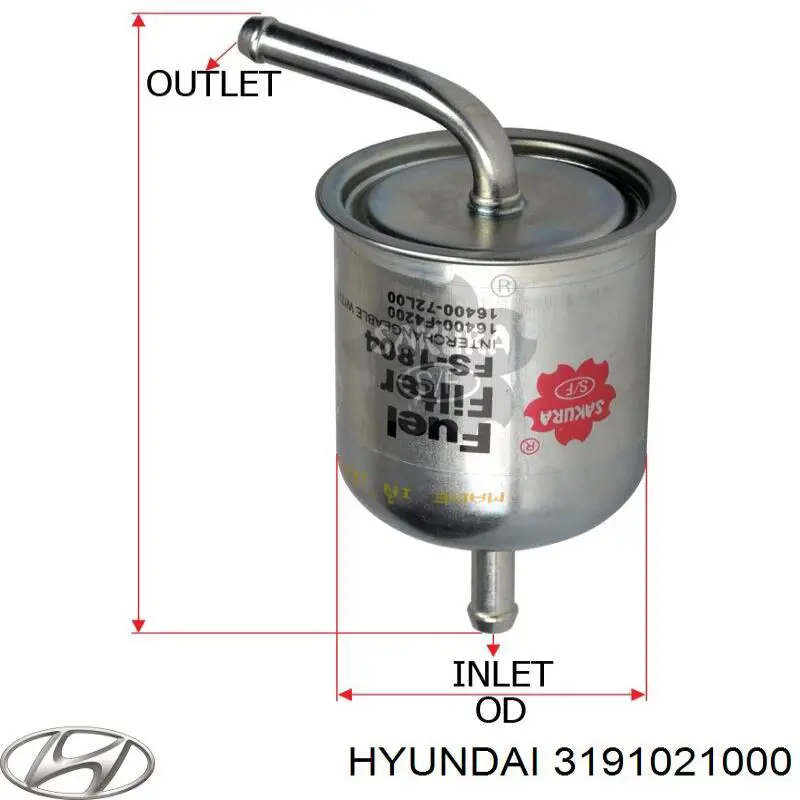 Filtro combustible Hyundai/Kia 3191021000 precio, desde 3,36 EUR