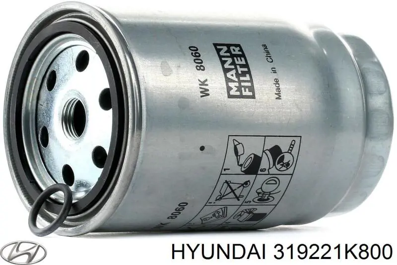 Filtro de gasoil Hyundai/Kia 319221K800
