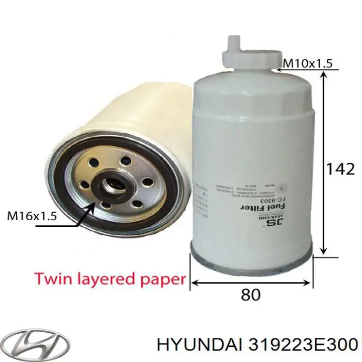 Filtro combustible Hyundai/Kia 319223E300 precio, desde 16,93 EUR