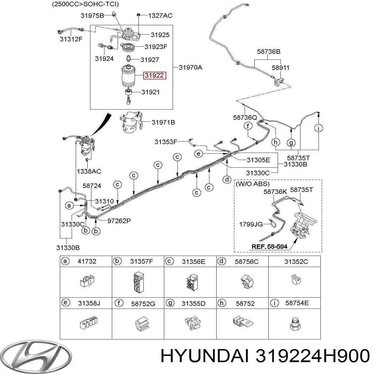 Filtro combustible KIA Rio 3 UB