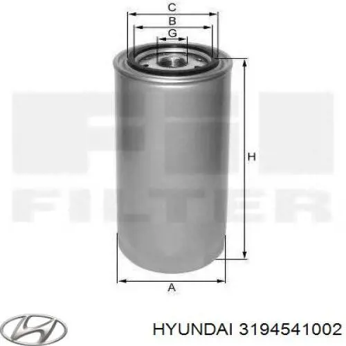 3194541002 Hyundai/Kia filtro de combustible