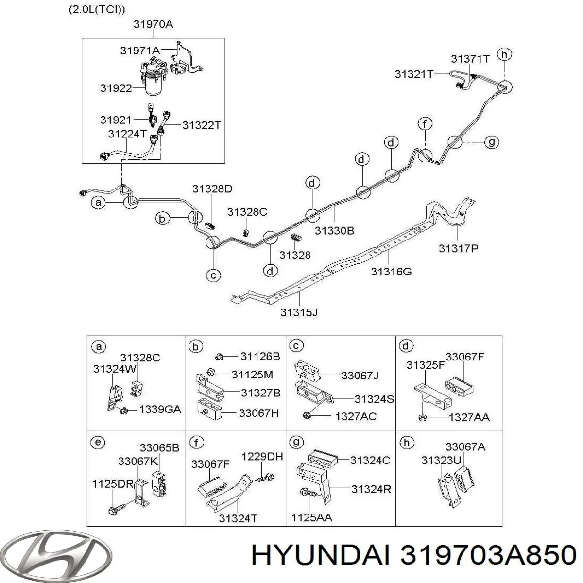 S319703A850 Hyundai/Kia filtro combustible