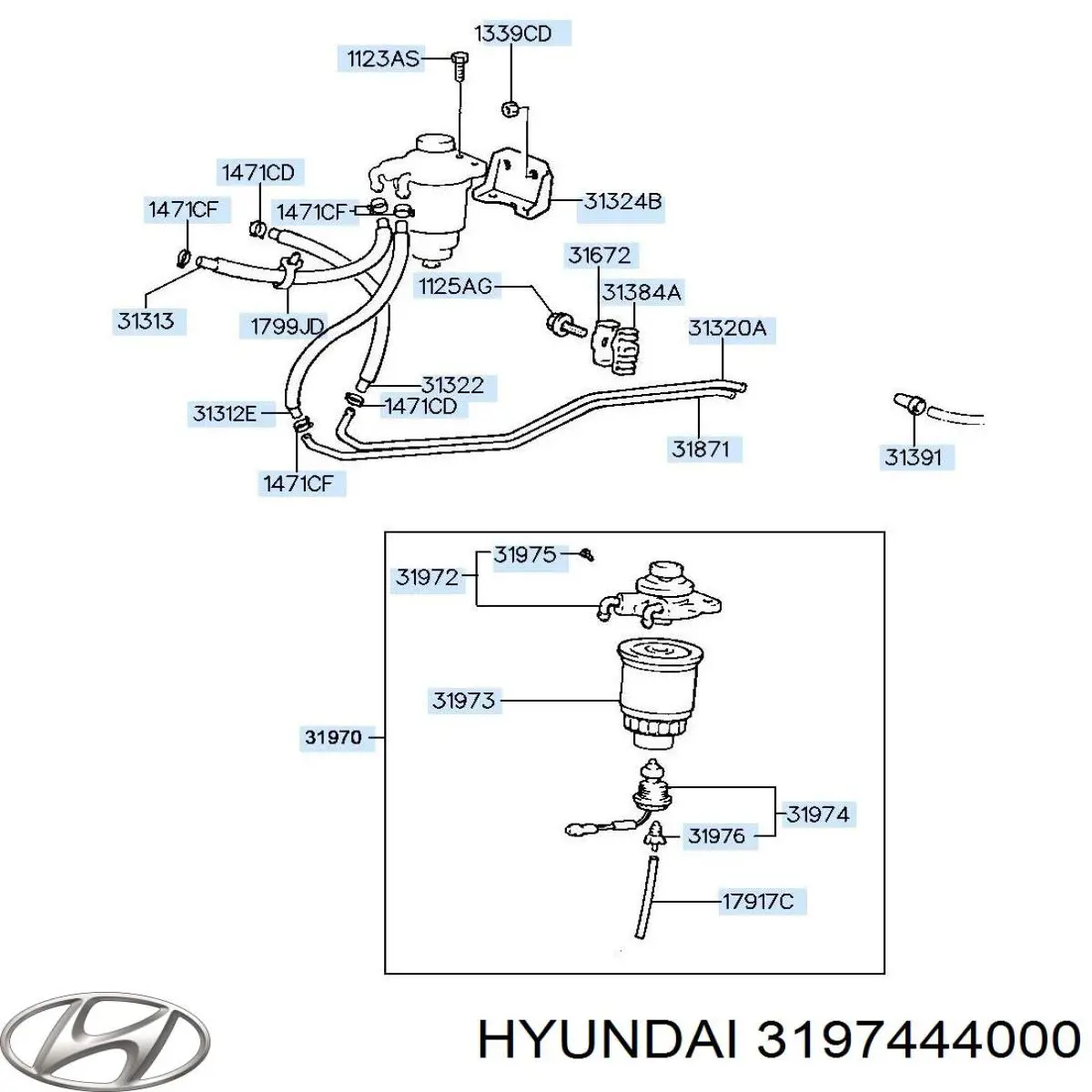 3197444000 Hyundai/Kia sensor de nivel de agua del filtro de combustible