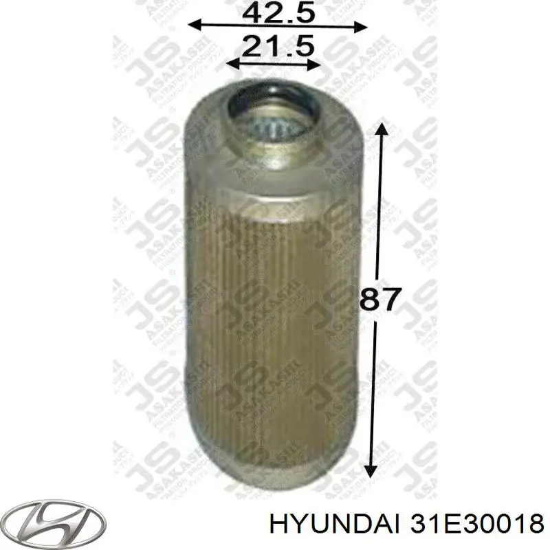 31E30018 Hyundai/Kia filtro hidráulico