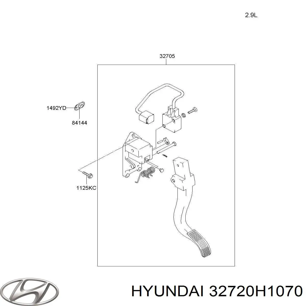 Pedal de aceleracion para Hyundai Terracan  HP