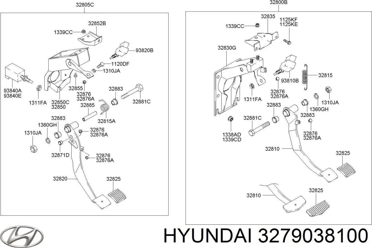 Pedal de aceleracion para Hyundai Sonata IV EF