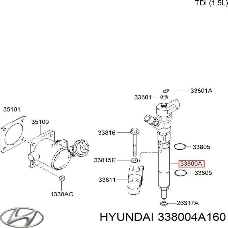 Comprar 338004A160 Hyundai/Kia Inyector