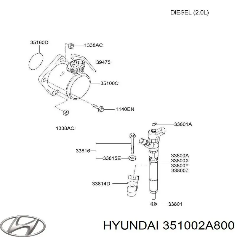 351002A800 Hyundai/Kia cuerpo de mariposa