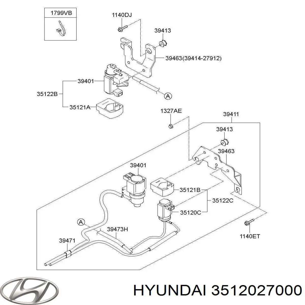 Comprar 3512027000 Hyundai/Kia Válvula solenoide de control de presión de sobrealimentación