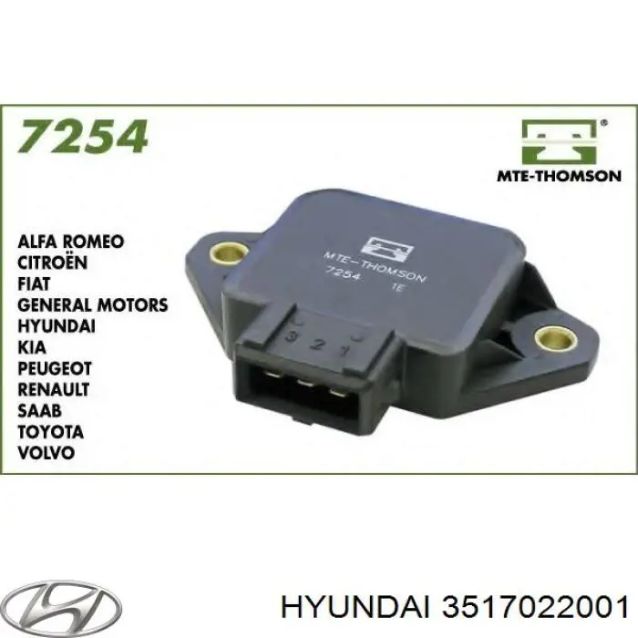 3517022001 Hyundai/Kia sensor tps