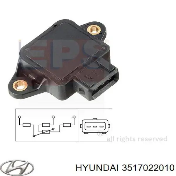 Sensor de aceleración Hyundai/Kia 3517022010