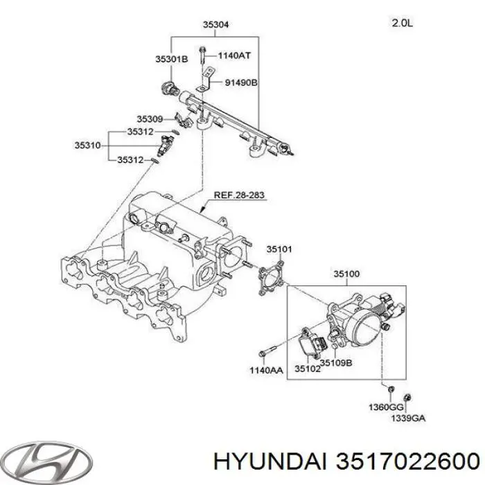 Sensor TPS 3517022600 Hyundai/Kia
