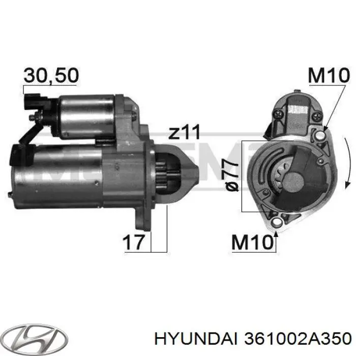 11040941 Eurotec motor de arranque