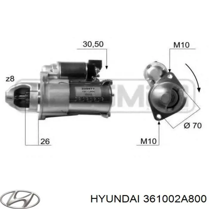 Motor de arranque 220743 ERA