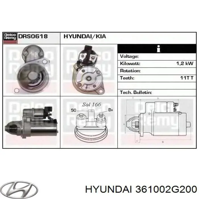 Comprar 361002G200 Hyundai/Kia Motores de arranque