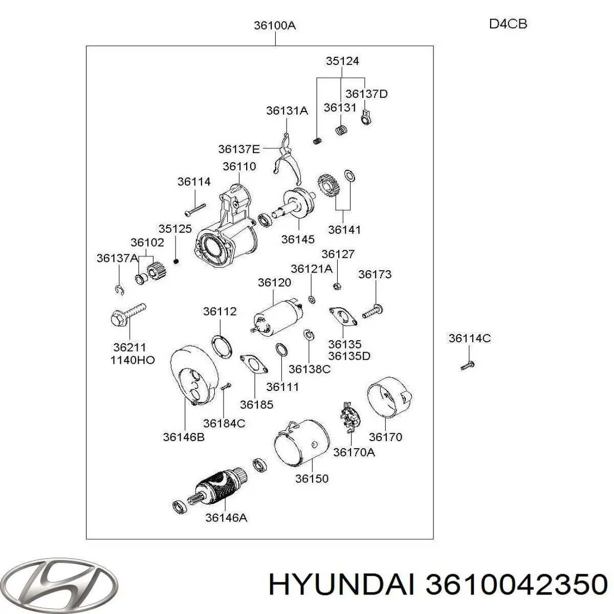 Arrancador Hyundai/Kia 3610042350