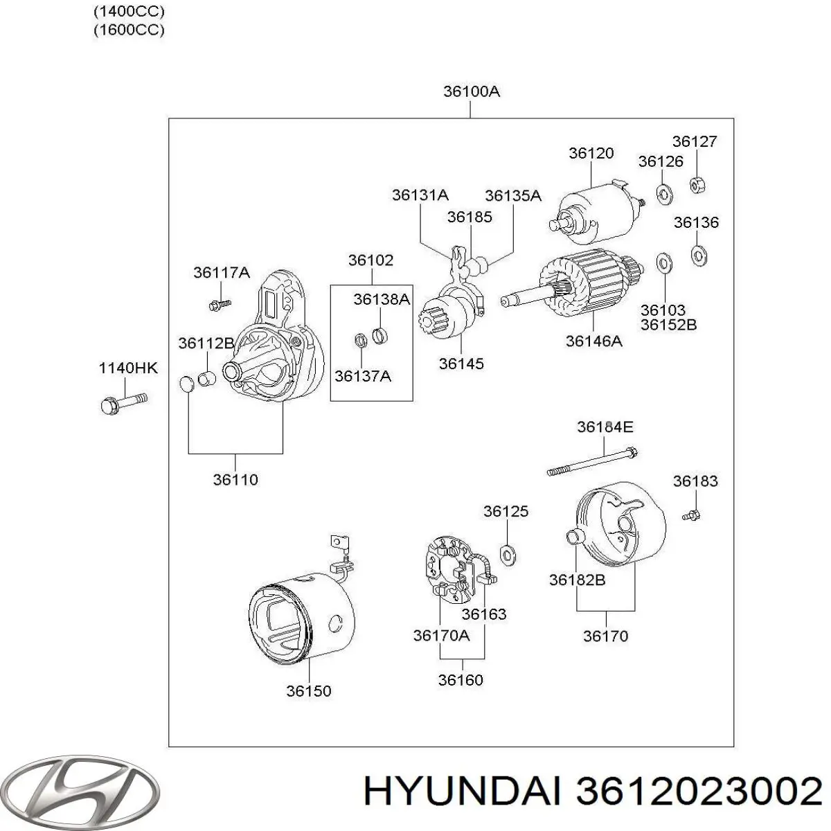 Interruptor magnético, estárter Hyundai Accent 1