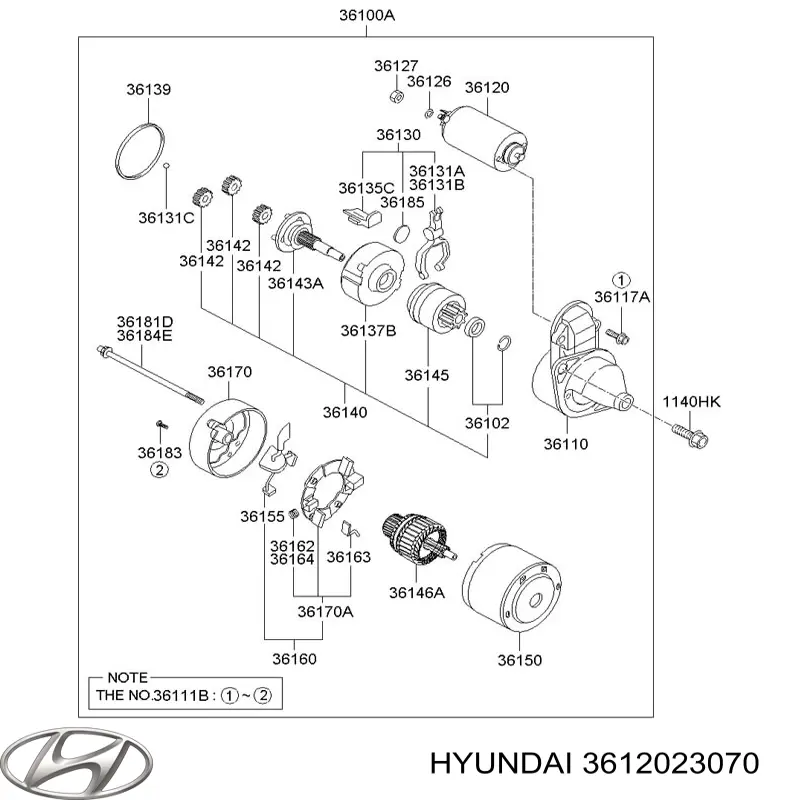 Comprar 3612023070 Hyundai/Kia Interruptor magnético de arranque