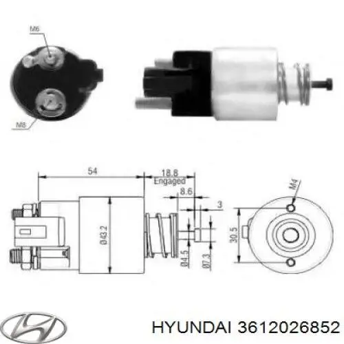 3612026852 Hyundai/Kia interruptor magnético, estárter