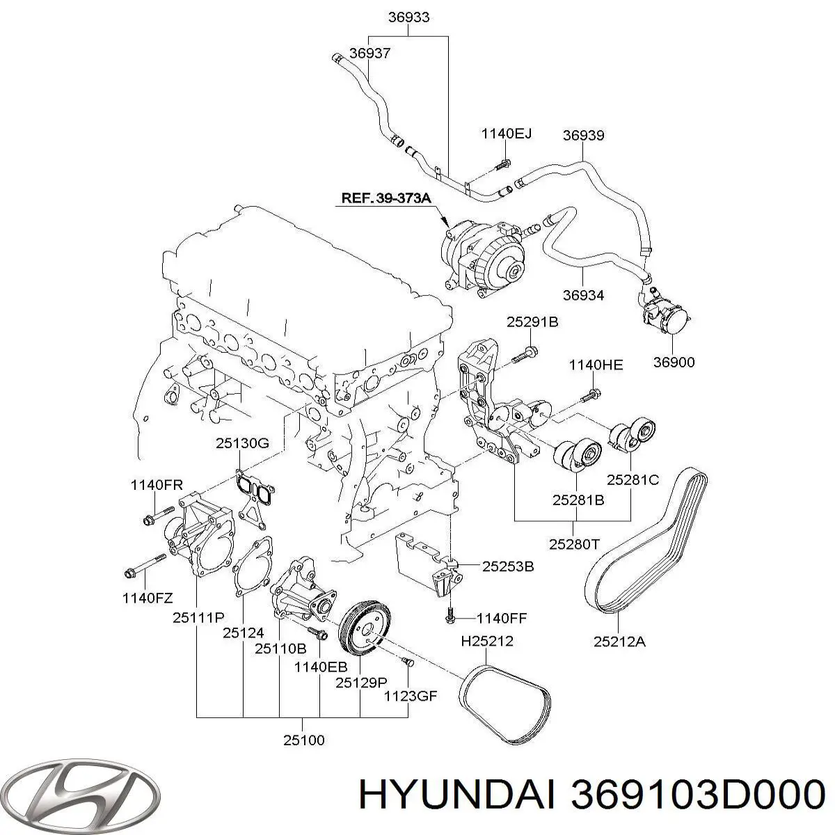 Bomba de agua del inversor Hyundai/Kia 369103D000 precio, desde 405,44 EUR