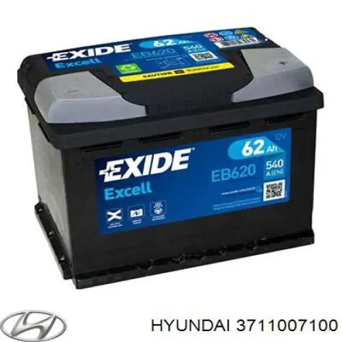 Batería de arranque Hyundai/Kia 3711007100 precio, desde 64,28 EUR