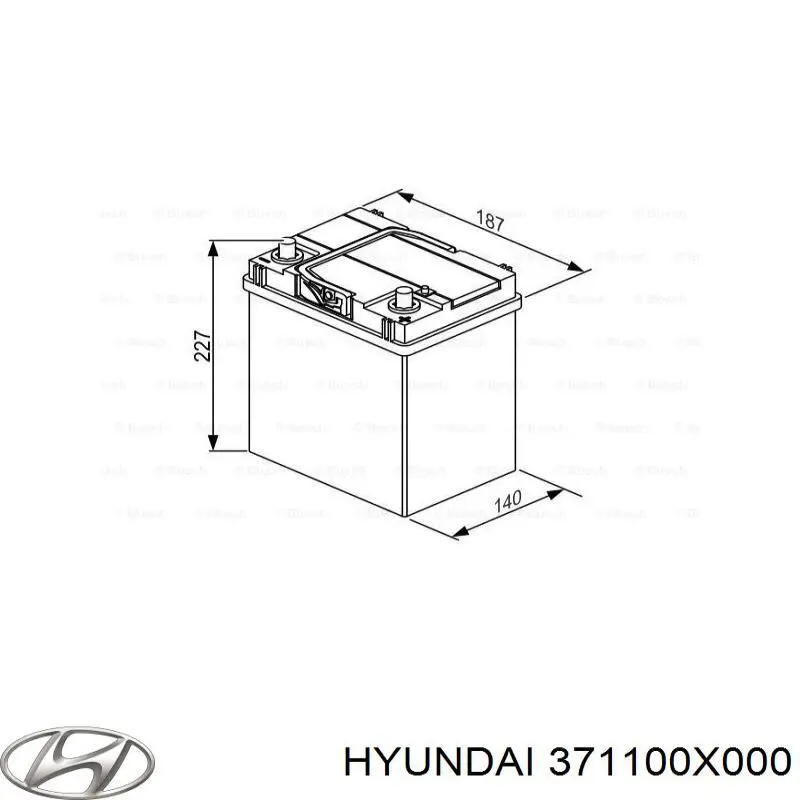 Comprar 371100X000 Hyundai/Kia Batería de coche