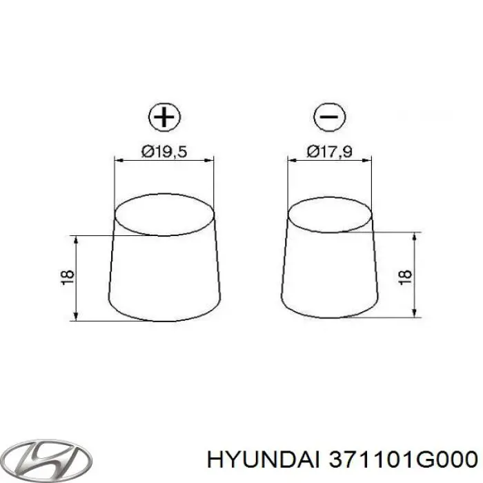 Batería para Hyundai Accent 