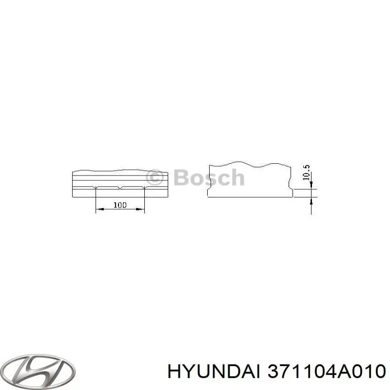 Batería de Arranque Hyundai/Kia (371104A010)