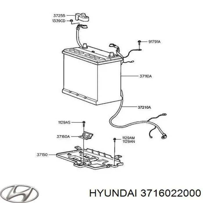 Comprar 3716022000 Hyundai/Kia Montaje De Bateria (Soporte)