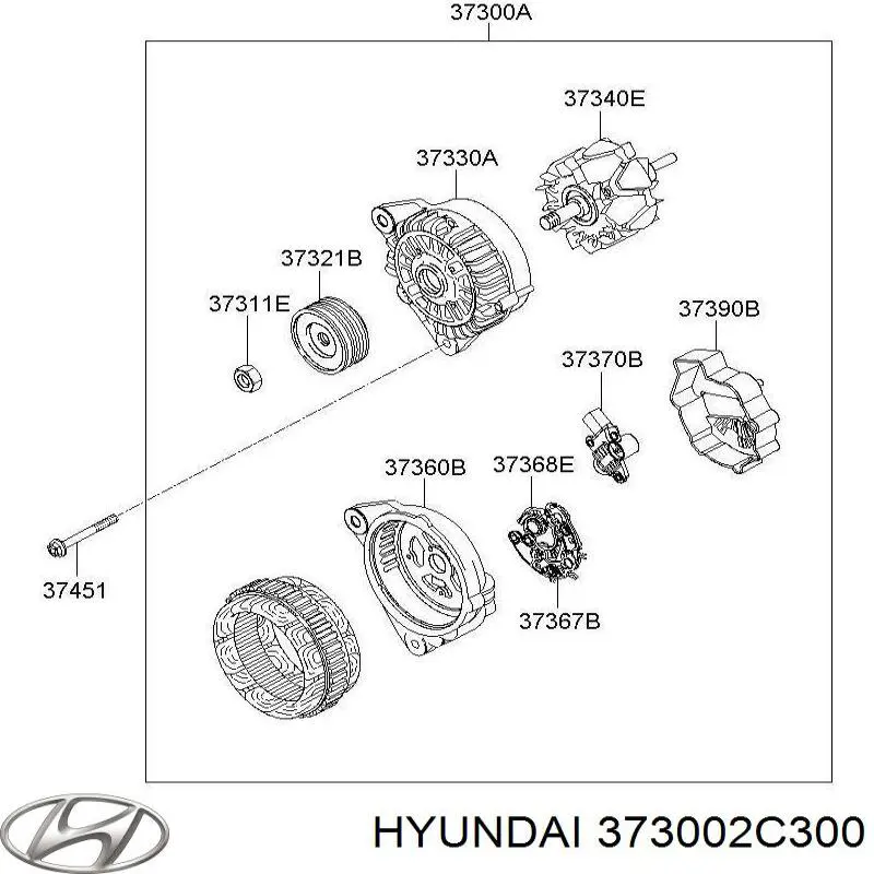 373002C300 Hyundai/Kia alternador