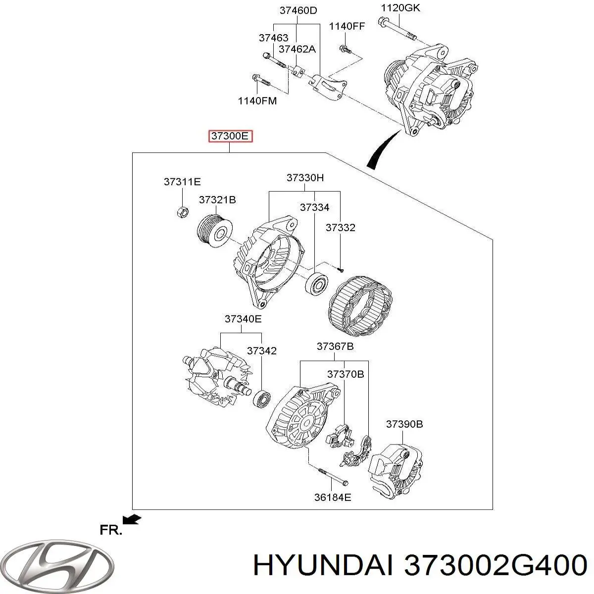 Alternador del motor Hyundai/Kia 373002G400 precio, desde 242,89 EUR