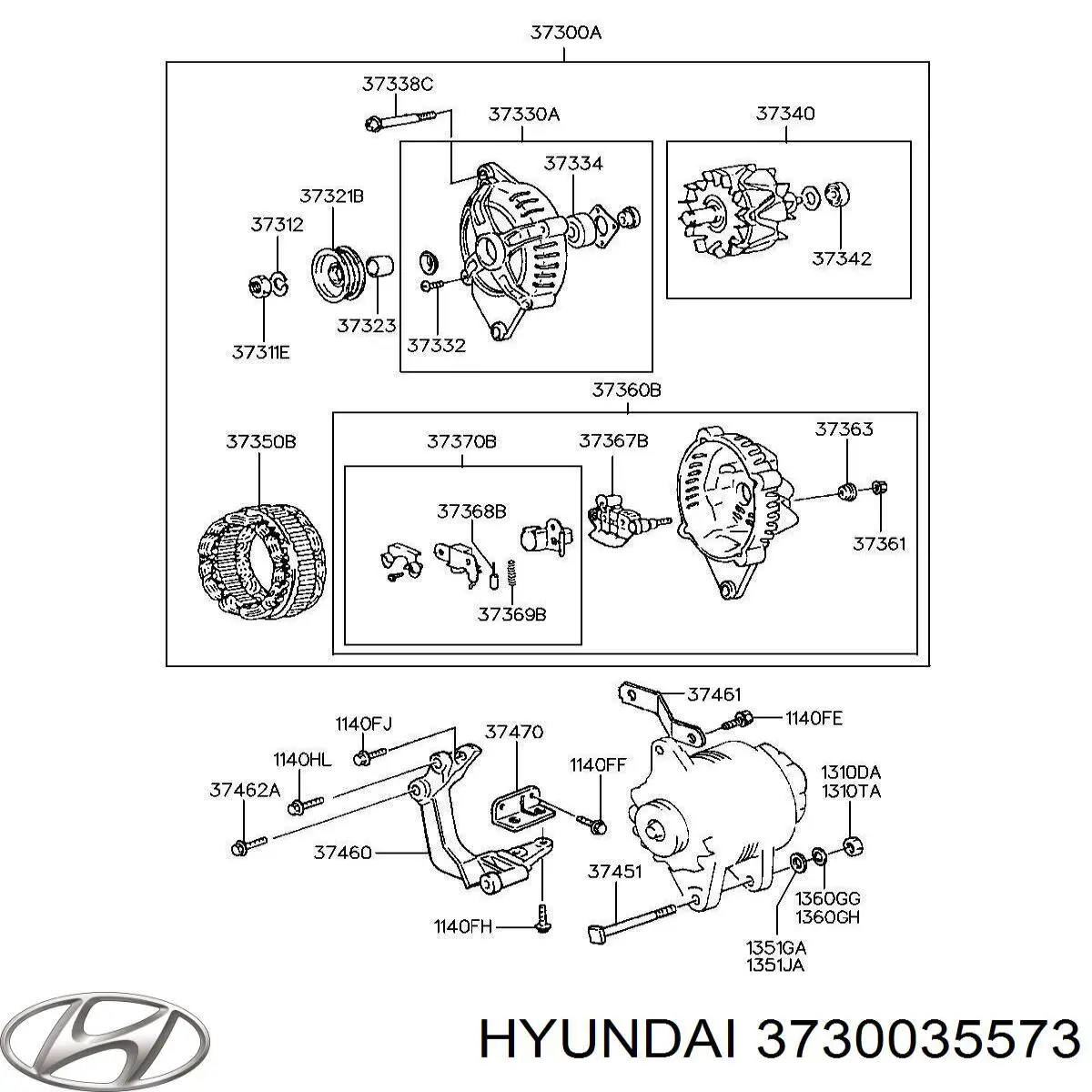3730035573 Hyundai/Kia alternador