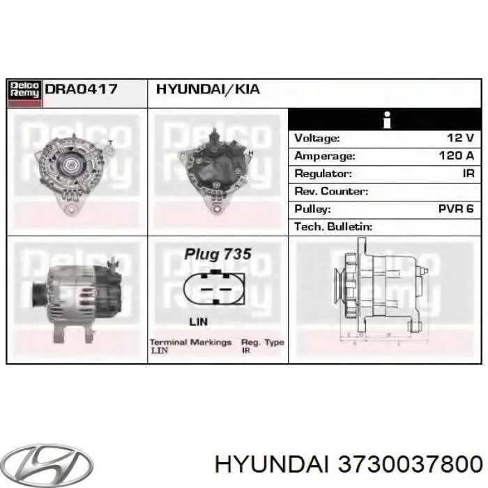 Comprar 3730037800 Hyundai/Kia Dynamo