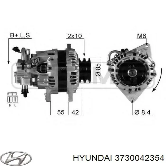 3730042354 Hyundai/Kia alternador