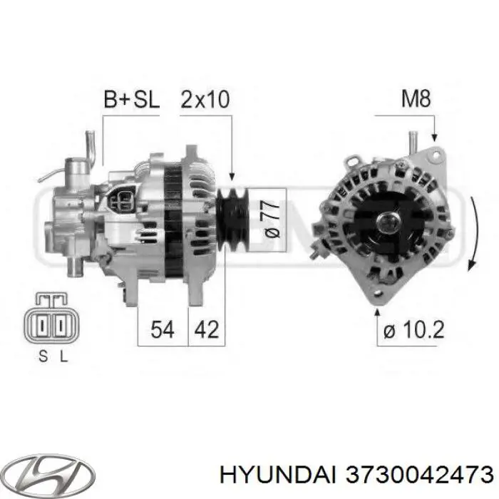 3730042473 Hyundai/Kia alternador