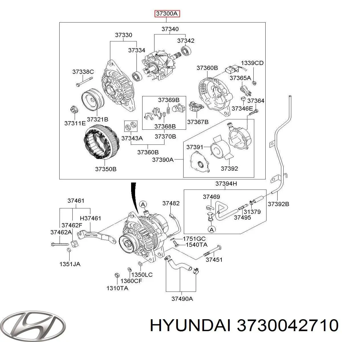 3730042711 Chrysler alternador